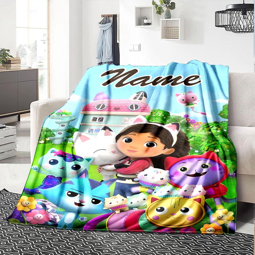 Customizable Gaby's Bubble House4 Throw Blanket – Personalized Name, All-Season Cozy Snug Blanket, Machine Washable, Personalized Blanket