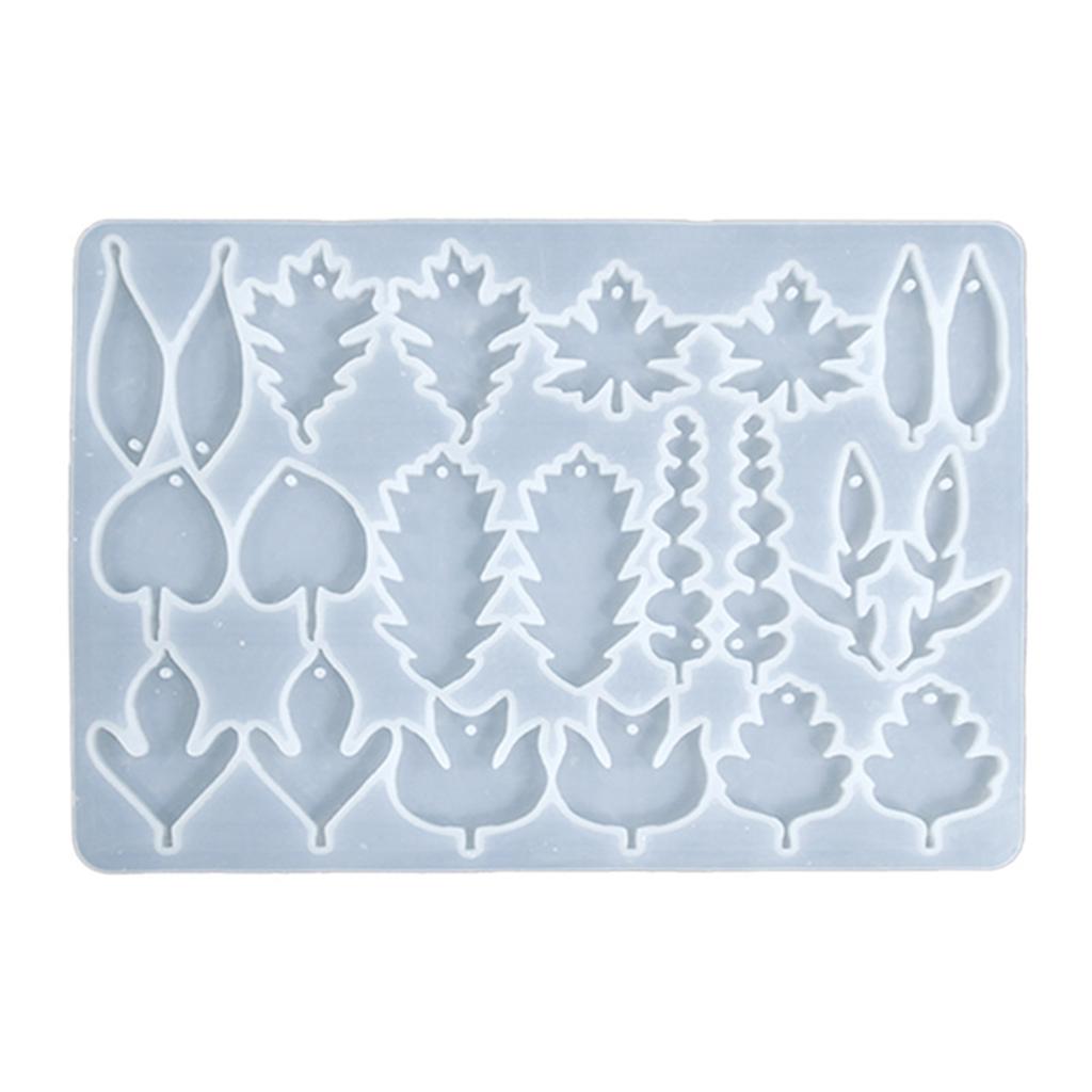 Premium Food Grade Silicone Leaf Earring Pendant Mold Sturdy Ear Jewelry Mold For DIY Resin Jewelry Keychain Crafting