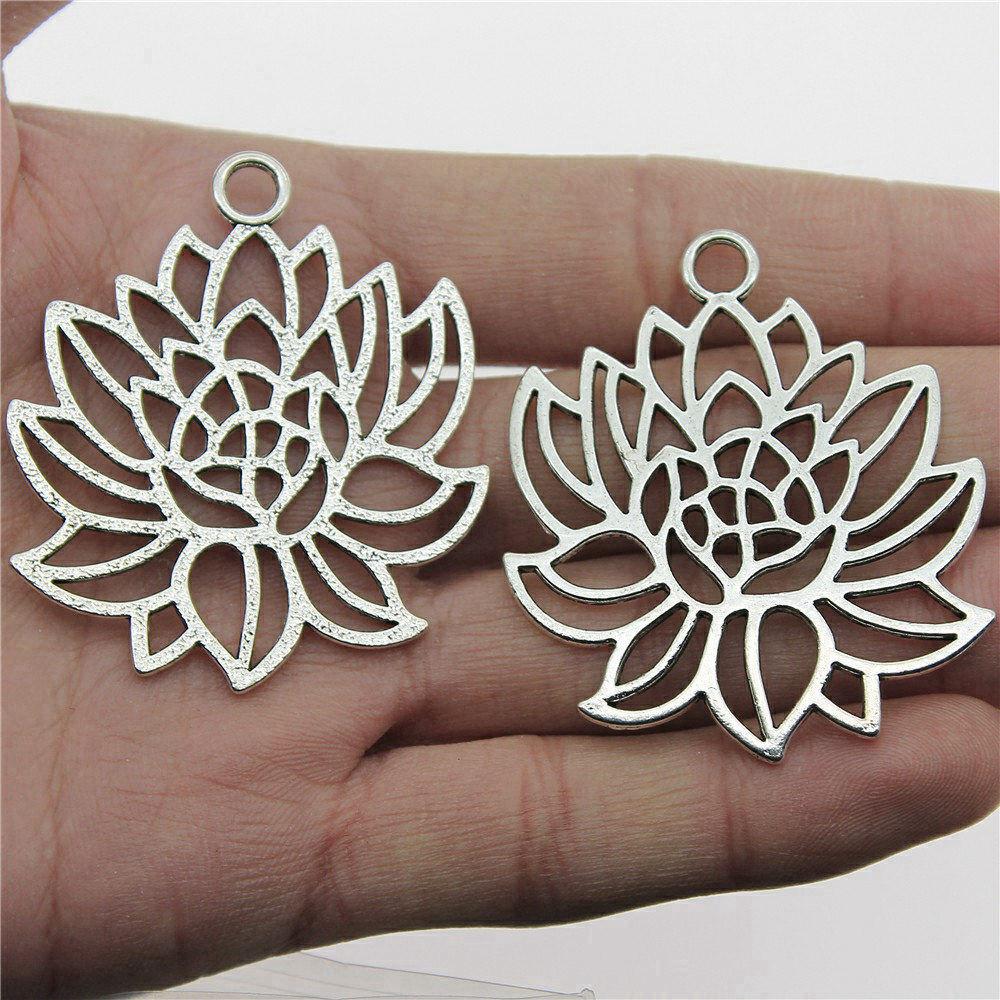 Charms Rose Lotus Pendants Wedding Jewelry Findings QC107