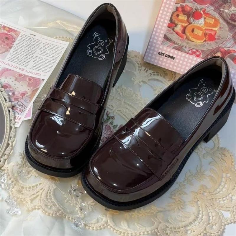 Lapte de bumbac Fu sporește sentimentul de rechizite școlare pantofi jk cu toc mic stil colegial japonezi cu toc gros 4900 pantofi de uniformă pantofi mici din piele femei