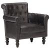 Day and Night - Day and Night Genuine Goat Leather Armchair In Black
