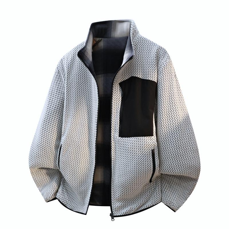 

Двусторонняя мужская зимняя толстая теплая куртка, мужская куртка со стойкой, хлопковая куртка, устойчивая к холоду 6XL серый