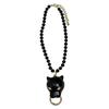 Elegant Collarbone Necklace Enamel Leopard Head Pendant Design Retro Pearls Charm Fashion Neckchain Accessory