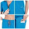 Beauty Salon Spa Club High Quality Hand Washing Clothes Work Clothes Staff Uniform Solid Color Set Nurse Clothes Embroidered Logo