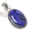 Natural Sapphire(Simulated) 925 Sterling Silver Jewelry Pendant 1.89" y0Z56