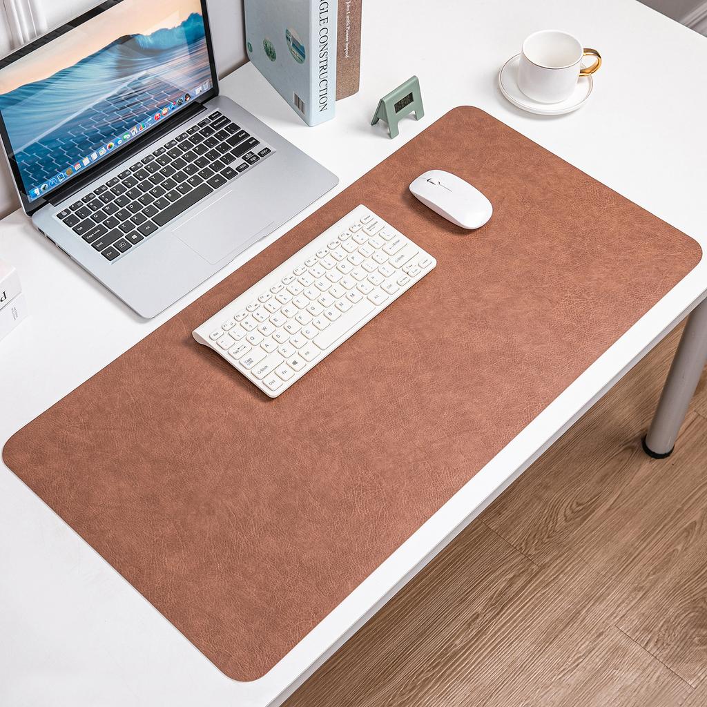 Waterproof PU Leather Mouse Pad Large Desk Mat Non Slip Gaming Mousepad Heat Resistant Table Protector for Office Home School Study Gaming Desk Mat