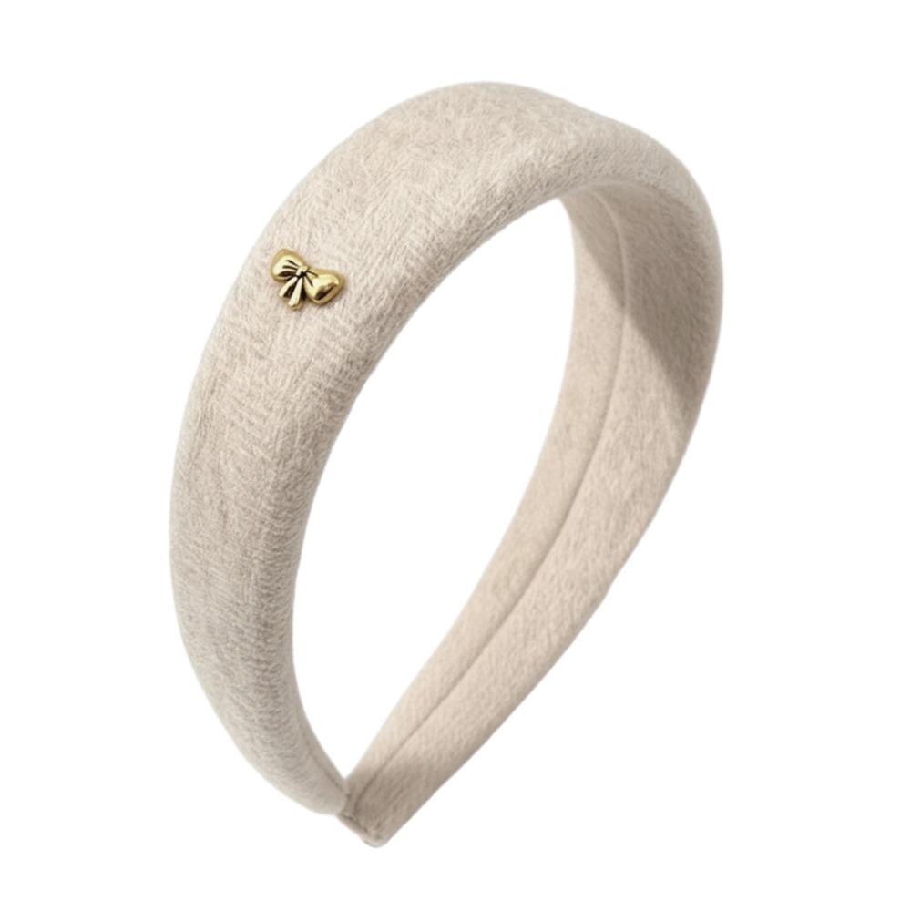 Sponge Padding Wide Edge Headband Solid Color Thick Hair Band Retro Hair Hoop Winter Season