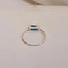 Baguette Neon Blue Tourmaline Minimalist 925 Sterling Silver Ring Jewelry, Blue Tourmaline Handmade Ring