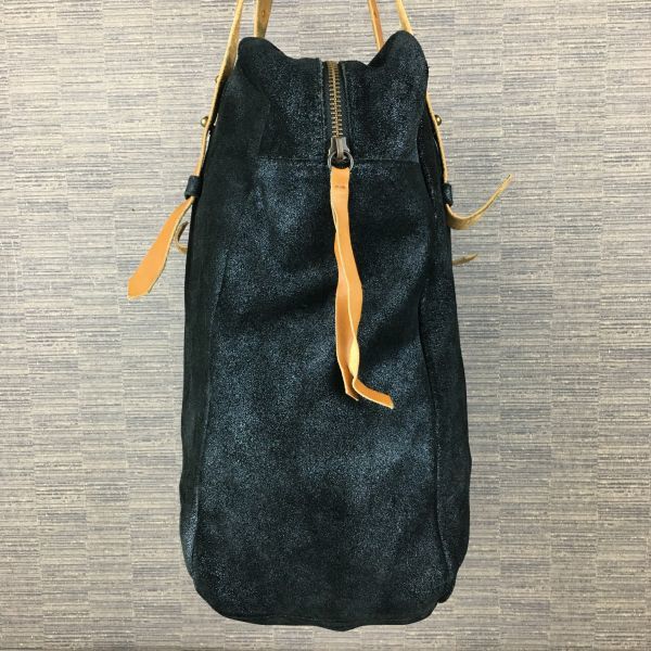 polder Shoulder Tote Bag Black with Lame Effect(USED)