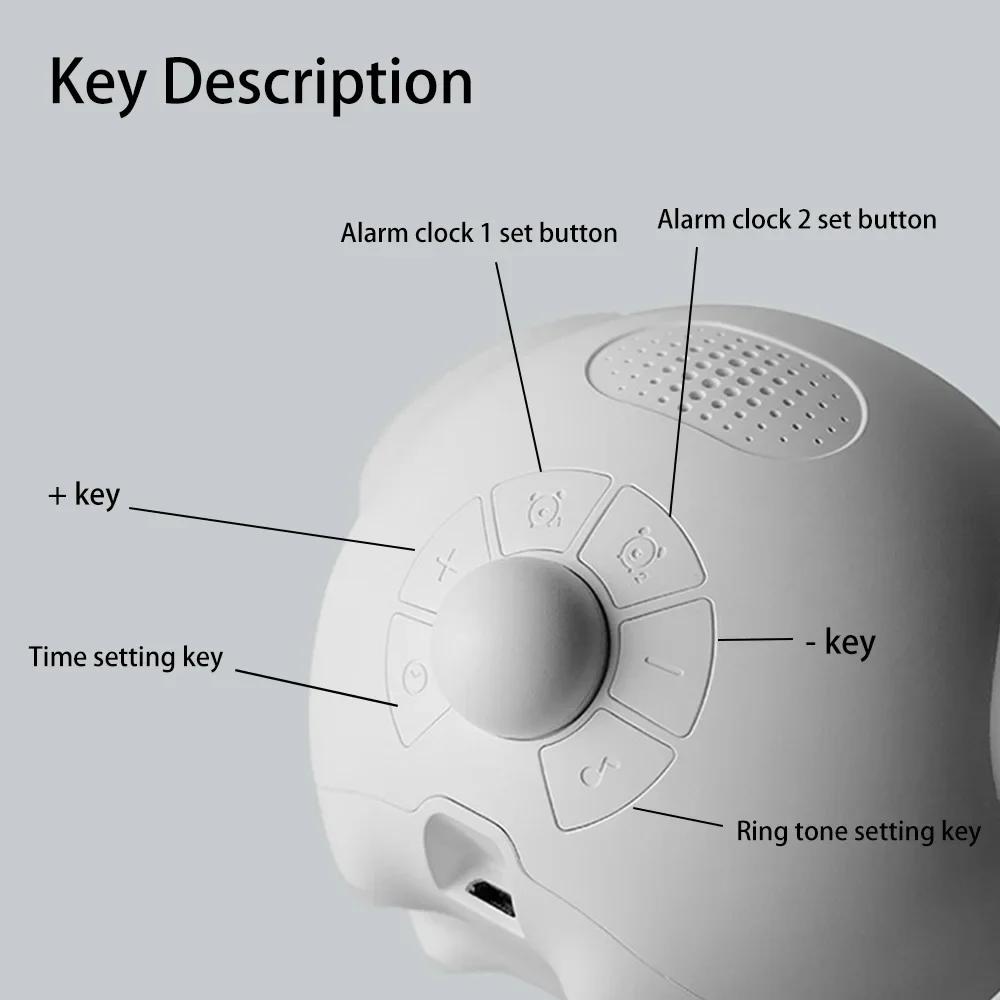 Night Light Cute Expression Alarm Clock Child Clock for Bedroom Voice Controlled Light Multifunctional For Home Thermometer