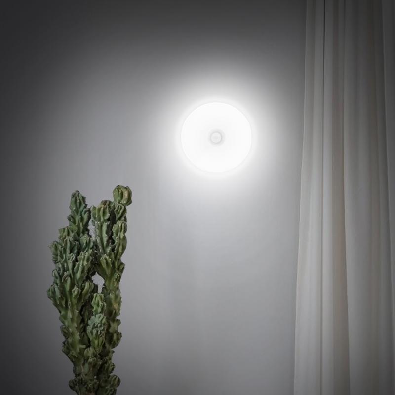USB Rechargeable Motion Sensor LED Wireless Night Light Bedroom Lamp Energy-saving Automatic Wall-Mounted Body Induction Lamp
