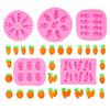 Fondant Molds Small Carrots Molds Chocolate Silicone Moulds Cake Molds DIY Baking Molds for Fondant Decoration