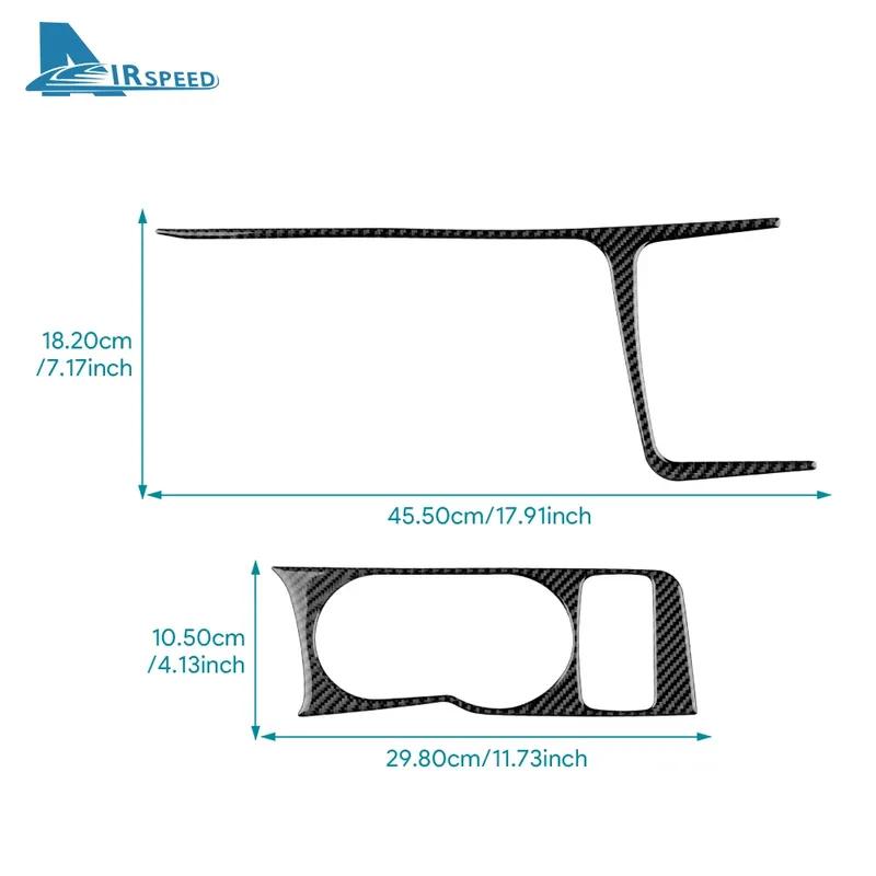 Real Soft Carbon Fiber Trim Sticker LHD For Ford Focus SE ST MK3 2012 2013 2014 Car Gear Cup Holder Frame Panel Accessories