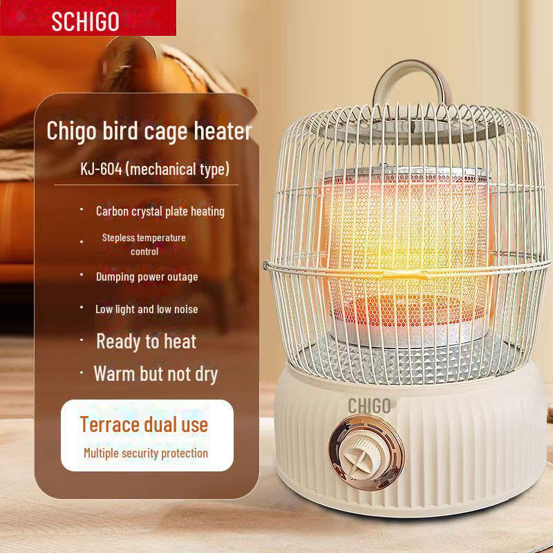 Colivie Mică Ajustabilă pentru Păsări Solare și Încălzitor de Birou