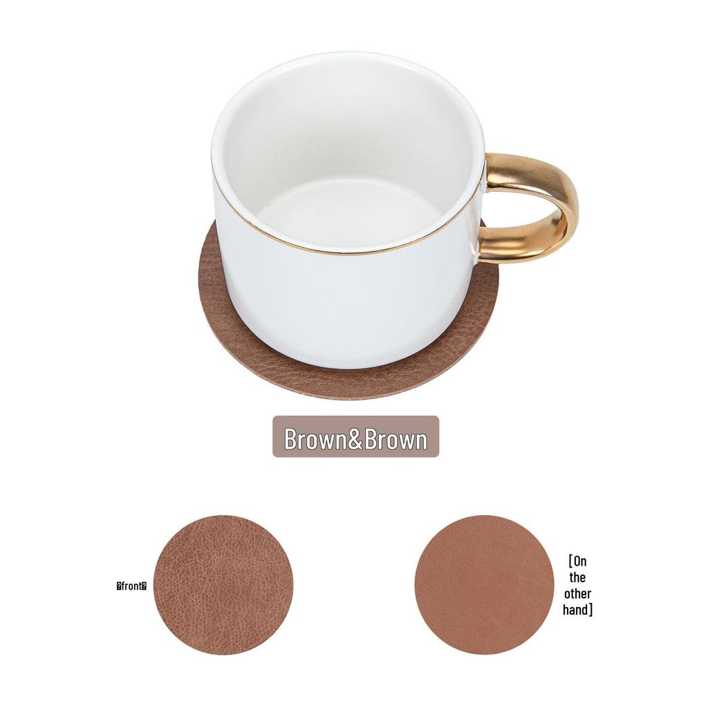 Water Drop Cowhide-Style Double-Sided Placemat: Anti-Scalding Heat Insulation Coaster, Ins Style.