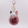 Adorable Kitten Plush Keychain - Cute Cat Figurine for Backpack or Suitcase