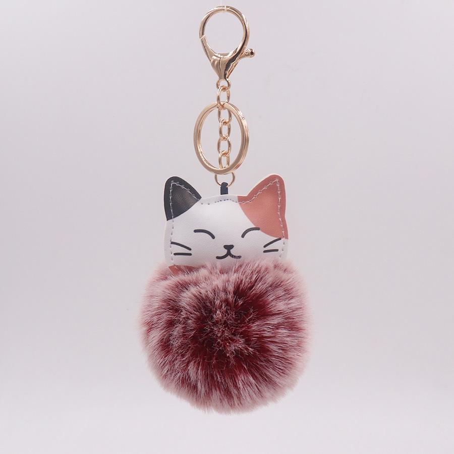 Adorable Kitten Plush Keychain - Cute Cat Figurine for Backpack or Suitcase