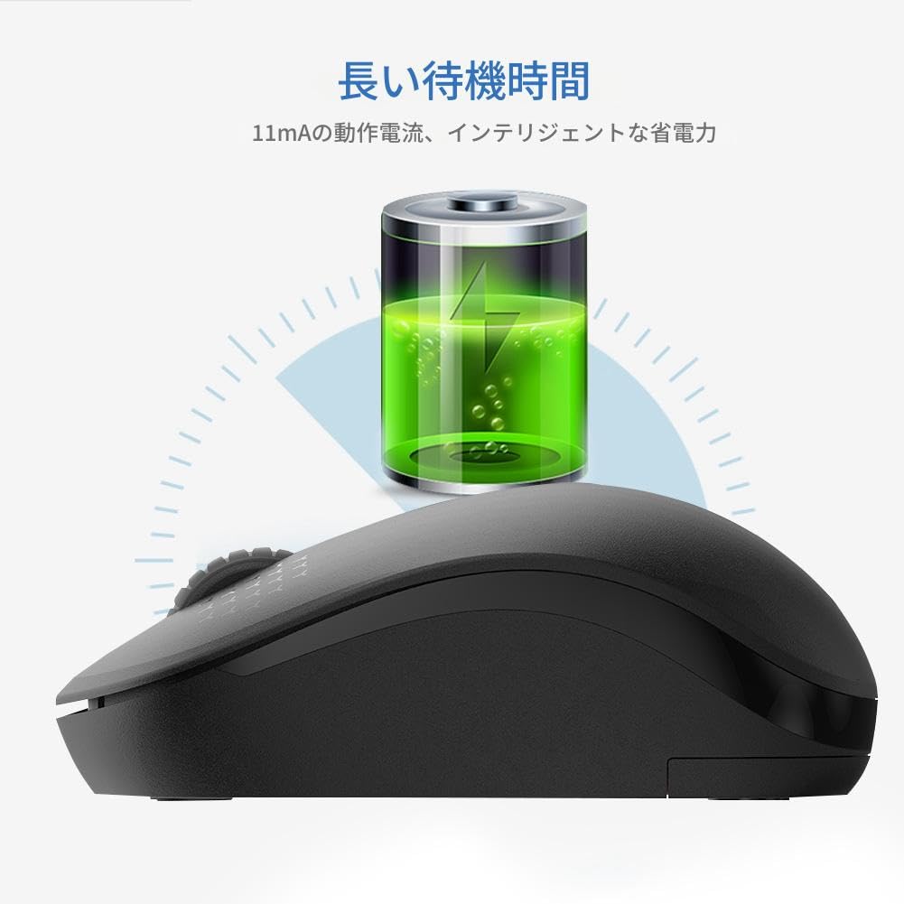 Wireless Office Up to 20M Wireless Transmission 3 1600 No Frame for and Business Mouse, Range, 2.4G, Keys, 250Hz, DPI, Skipping, Learning, Work,