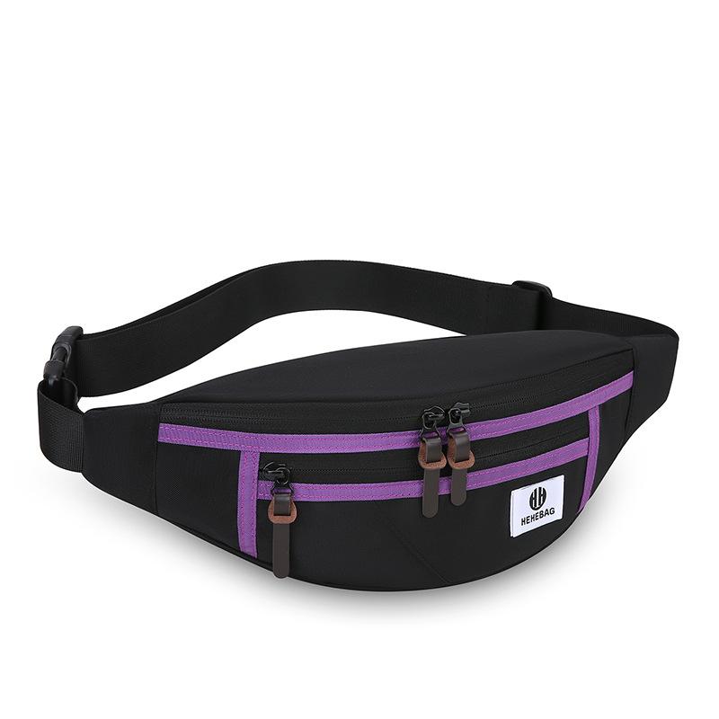 Новая спортивная поясная сумка для отдыха на открытом воздухе в стиле Харадзюку водонепроницаемая нейлоновая сумка через плечо модная контрастная мужская и женская сумка на грудь с буквами чёрный 1518₽
