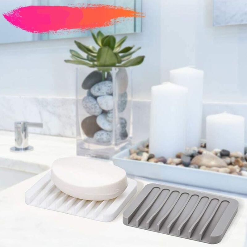 Bathroom silicone soap holder