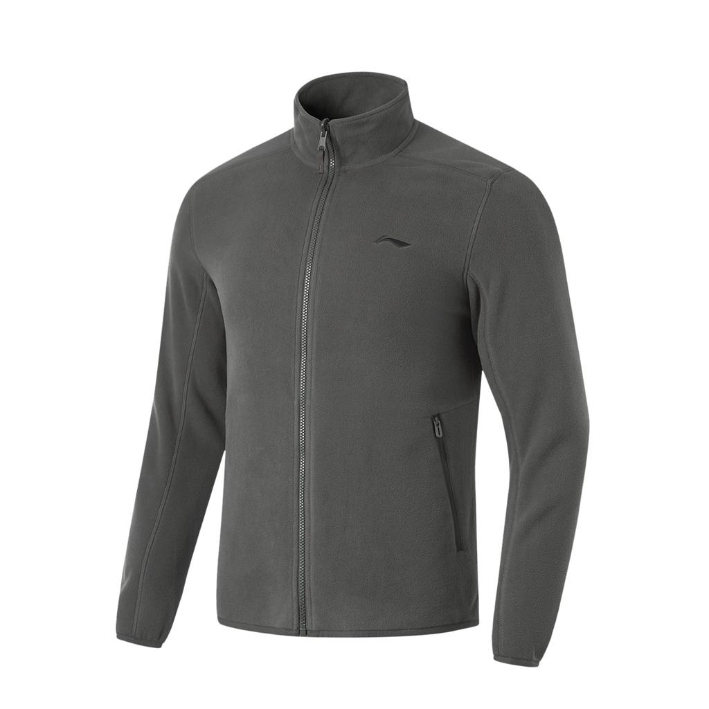 Li-Ning Fitness Series Spliced Zipper Hooded Comfortable Breathable Fleece Three-In-One Warm Water-Resistant Jacket Men Jacket AWBU009-2