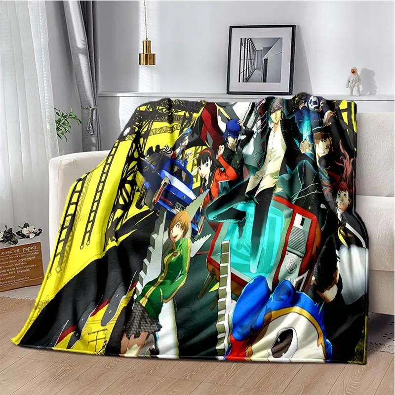 Persona Anime Cartoon Throws Blanket Kid Picnic Super Soft kawaii Blanket for Travel Beding Couch Sofa Bed Blanket Birthday Gift