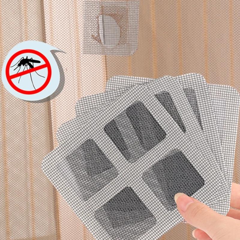 12pcs 10cm*10cm Door Curtain Window Screen Repair Patch Baby Safety Screen Patch Stickers Anti Mosquito Net Door Repair