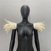 Gothic Halloween Masquerade Feather Shawl Costume Accessory
