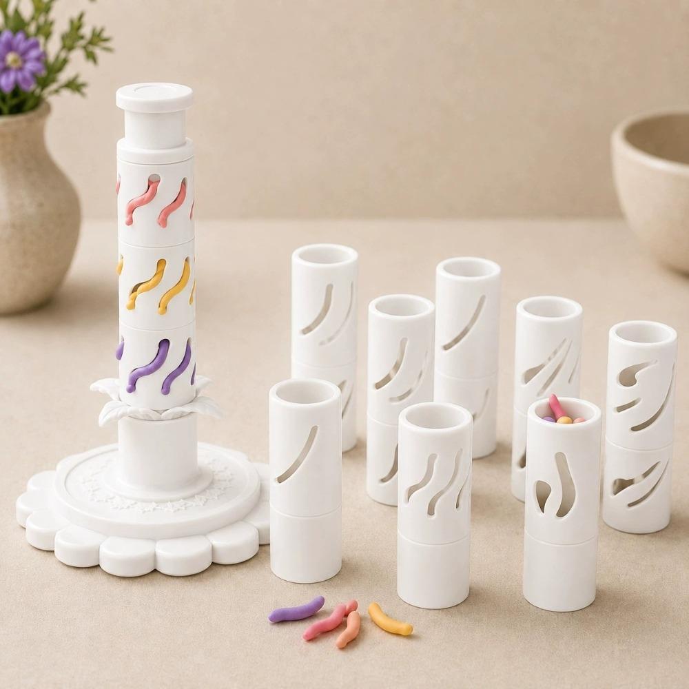 3D Printed Clay Flower Making Tool 9 Shaping Sleeves Handmade Clay Bloom Shaping Sleeves Hand DIY Easy-Press