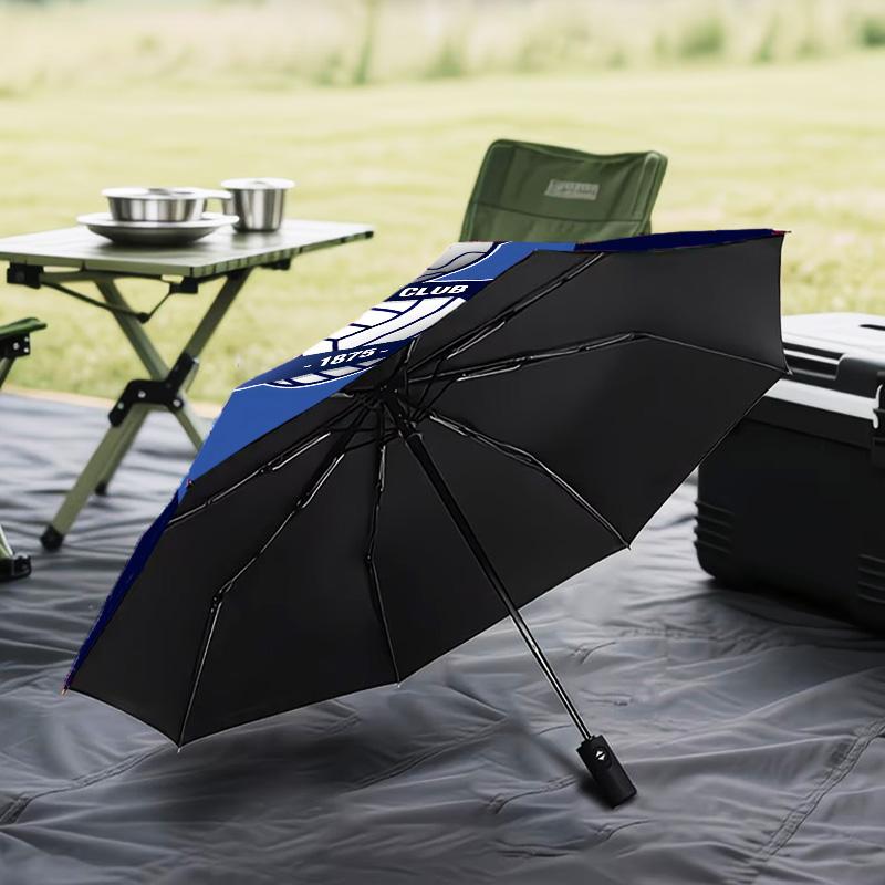 1PC Birming-ham Football Club Printed Umbrella Folding umbrella, automatic umbrella 8-Frame for Travel, camping Fan gifts Christmas Gifts