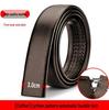 Men's Headless Genuine Leather Belt with Automatic Buckle - Fashionable for Business and Casual Wear