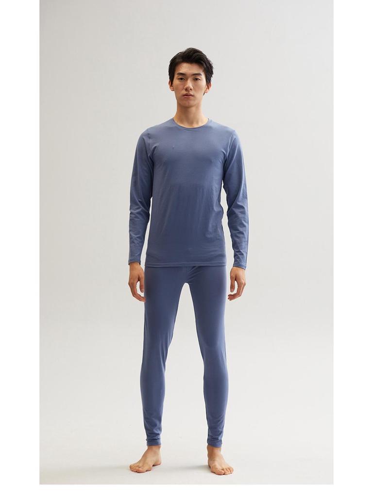 Men's Pure Cotton Autumn Thermal Underwear Set - Sweater and Pants for Youth