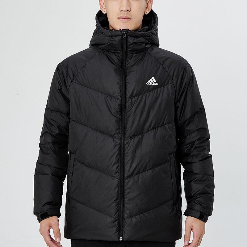 Adidas Down Jackets Men's Black Hooded Moderate Other H20783