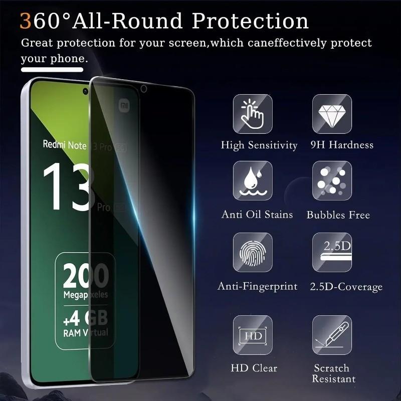Anti-Spy-Displayschutzfolie für Xiaomi 17T 15T 14T 13T 12T 11T13 12s 11s 10s 9s 15C 14C A5 Poco C71 M6 F5 X5 K80 Pro Ultra Privacy Gehärtetes Glasfolie