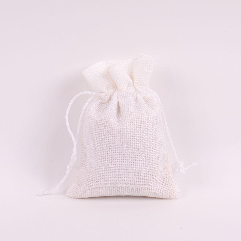Drawstring Linen Jewelry Gift Bag - Composite Linen Storage Bag Available