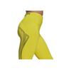 Adidas Solid Color Printed Sports Leggings Women Leggings Yellow HI6056