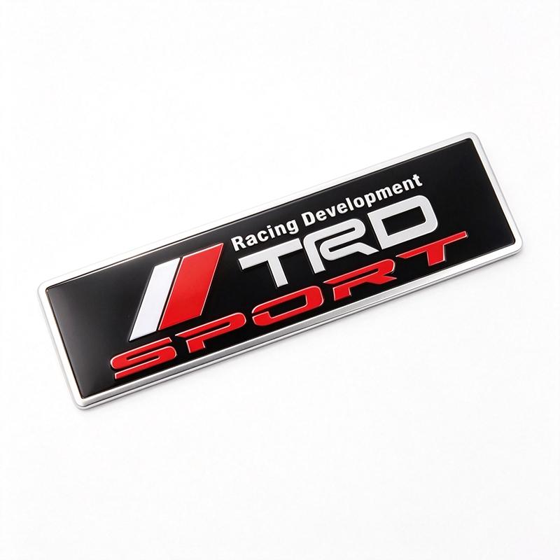 Car Aluminum Emblem Badge Supercharged Styling Decal Sticker For Toyota Hilux Aygo Yaris Ractis Corolla Camry CHR Auris Tacoma