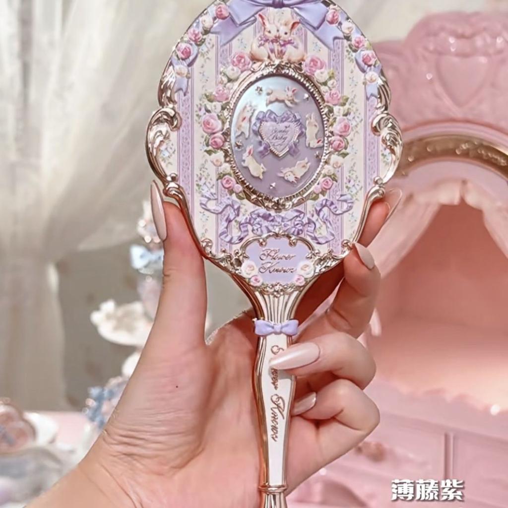 Flower Knows Mirror Moonlight Mermaid THE SWEETIE BEAR Collectie Handspiegel Limited Wit Blauw Roze Feeën Spiegels