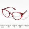 2pcs Cat Eye Reading Glasses Retro Floral Fashion Presbyopic Glasses Color Block Readers for Women Men +1.0 To +4.0