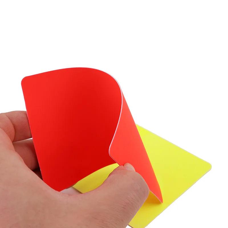 Avertisment PVC pentru arbitru de fotbal Cartonaș roșu și galben pentru antrenament pentru meci de fotbal Instrument pentru arbitru Accesoriu sportiv pentru fotbal 8x11cm