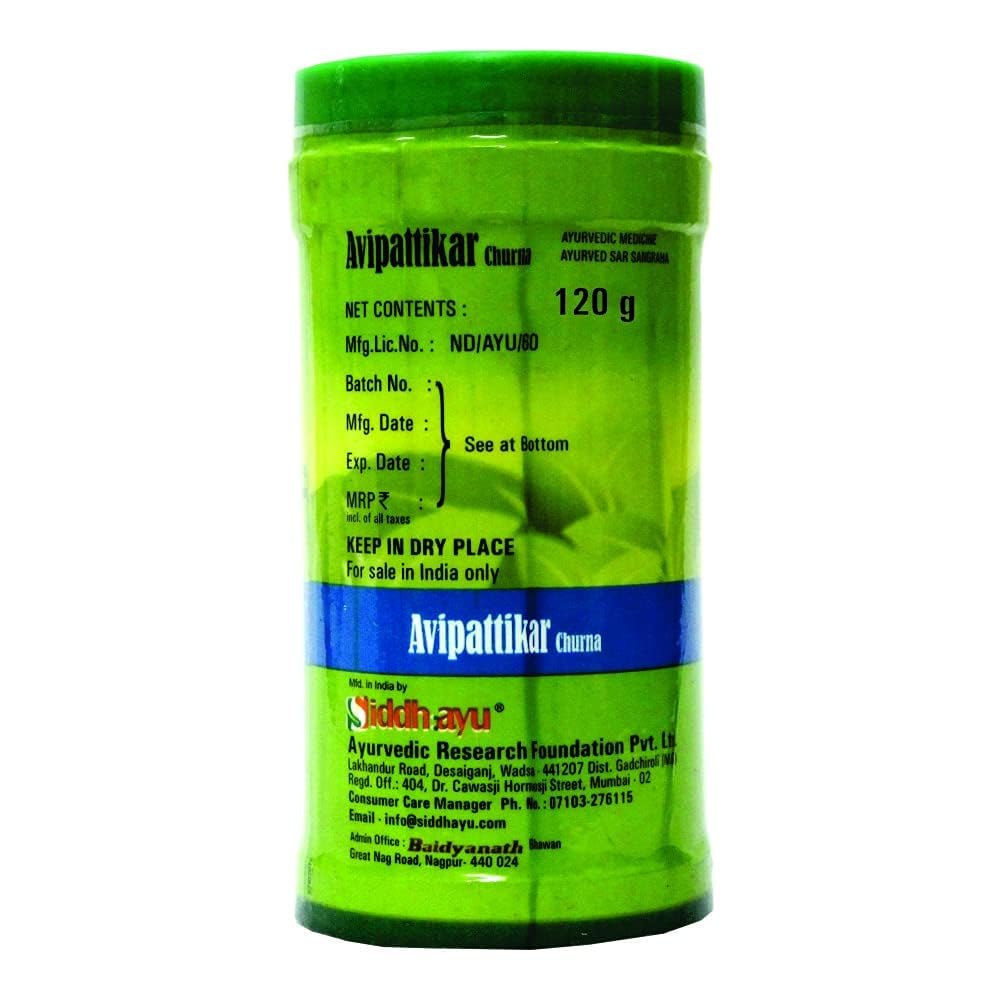 Baidyanath Avipattikar Churna Herbal Powder 120 g | Supports Healthy Digestion & Nutrient Absorption | Helps Neutralize Acidity Naturally