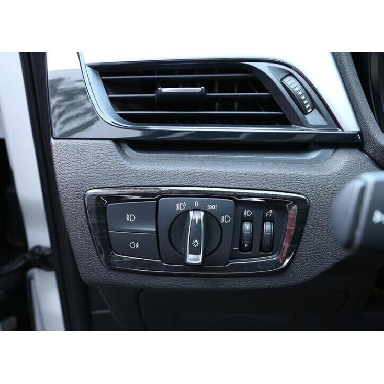 Fit For BMW X2 F39 2018- Black Wood Grain Function Control Button Frame Trim