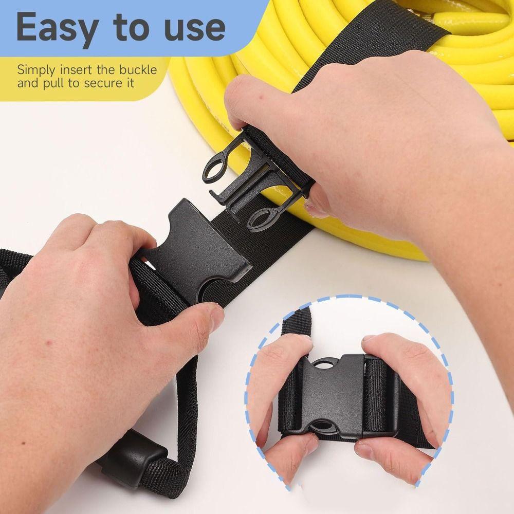 Portable 5-Slot Extension Cord Organizer Space Saving Wall Mount Storage Straps Adjustable Cable Organizer Workshop