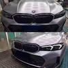 Car Double Line Grille With LED Light Racing Grill Upper Bumper Grid For BMW 3 Series G20 G21 M-Sport 2022-2025 Bodykits Tuning