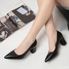 Ladies' Trendy New Pointed Commuting High Heels with Matching Shoes Shallow and Thick Matching Shoes That Are Versatile Platform