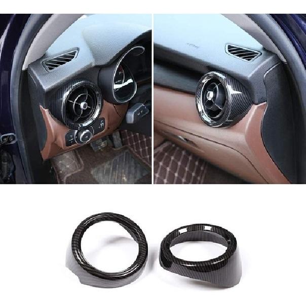 For Alfa Romeo Stelvio ABS Center Dashboard Side Air Vent Outlet Cover Trim 2pcs