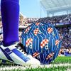Croatian Football Crest Design Size 5 Soccer Ball, Suitable for Training and Matches, High-Elasticity, Wear-Resistant Material Gift for Fan