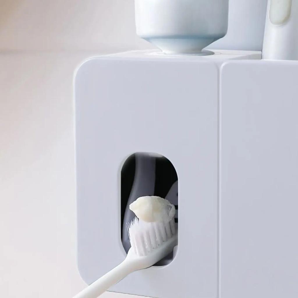 1pc-Upgrade Your Bathroom with This Automatic Toothpaste Dispenser and Wall Mounted Bracket!