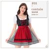 Bavarian Dirndl Dress Set With White Blouse Apron Oktoberfest Costume Women Festival Party Outfit