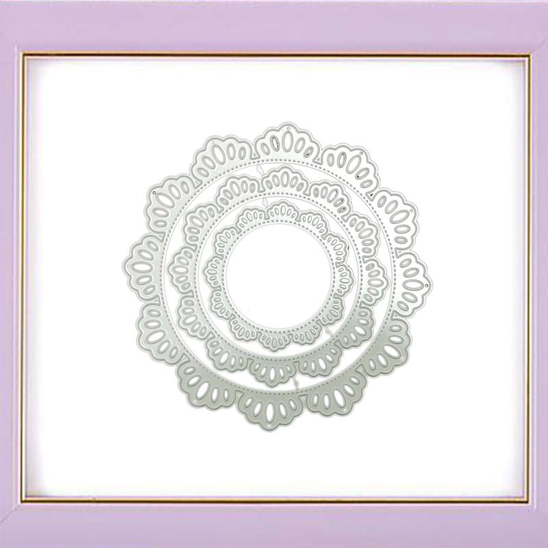 Multi-layer Circle Die Cuts Nesting Circle Cutting Dies Embossing Templates for Gift Card Making Scrapbooking DIY Crafts